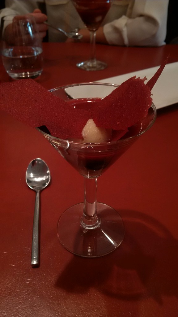 A sorbet to cleanse the palate before dessert